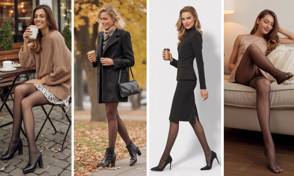 découvrez quand et comment porter des collants opaques noirs : bureau, soirées, sorties hivernales. idées de tenues et conseils pour un style chic et cosy.