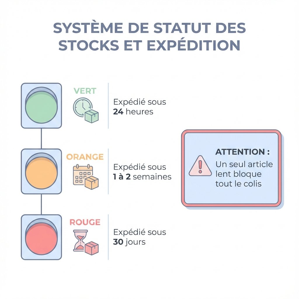 Le piège des stocks : Comprendre le statut « Expédié sous 24h »