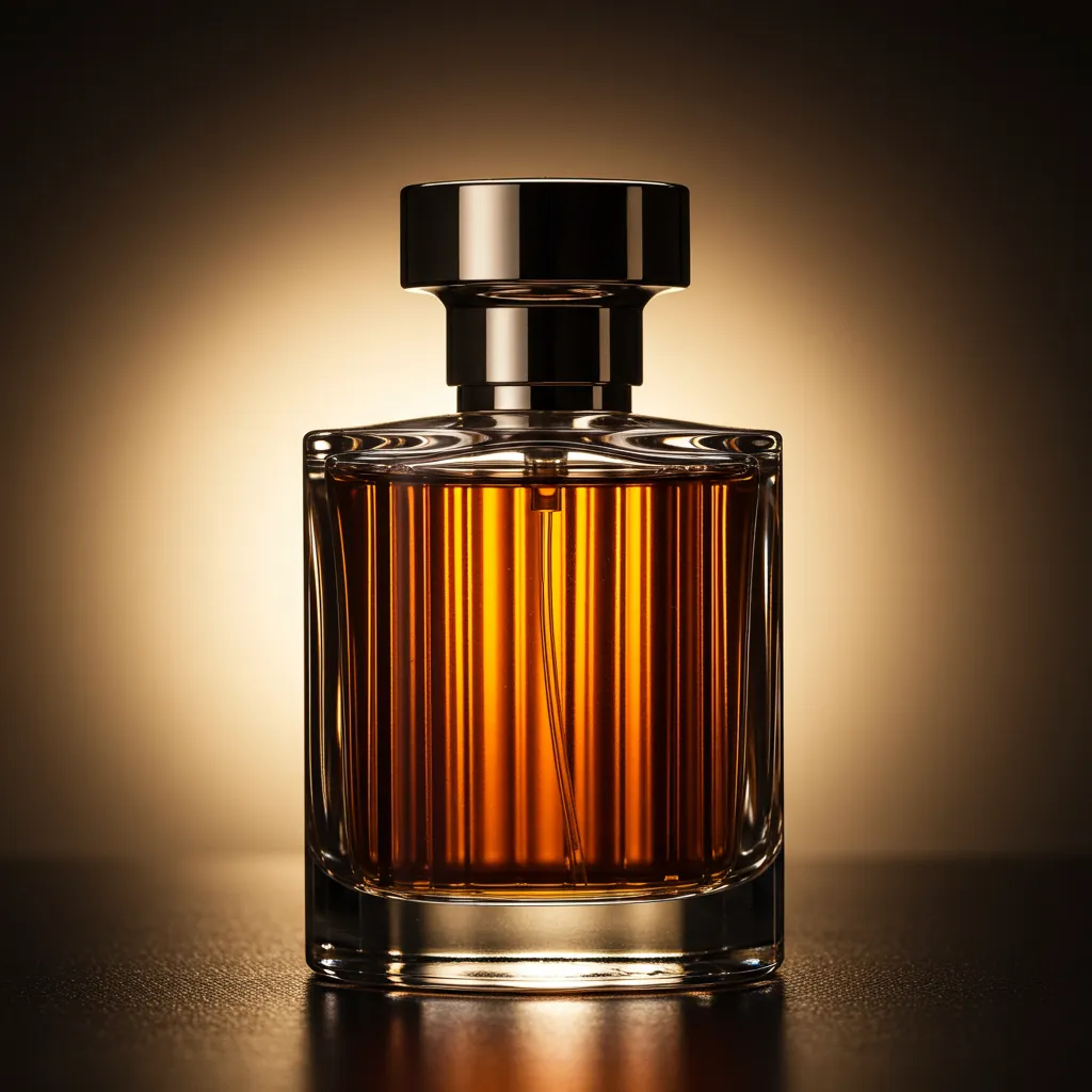Gros plan d'un flacon de parfum Gentleman Givenchy EDP Classique avec éclairage studio professionnel