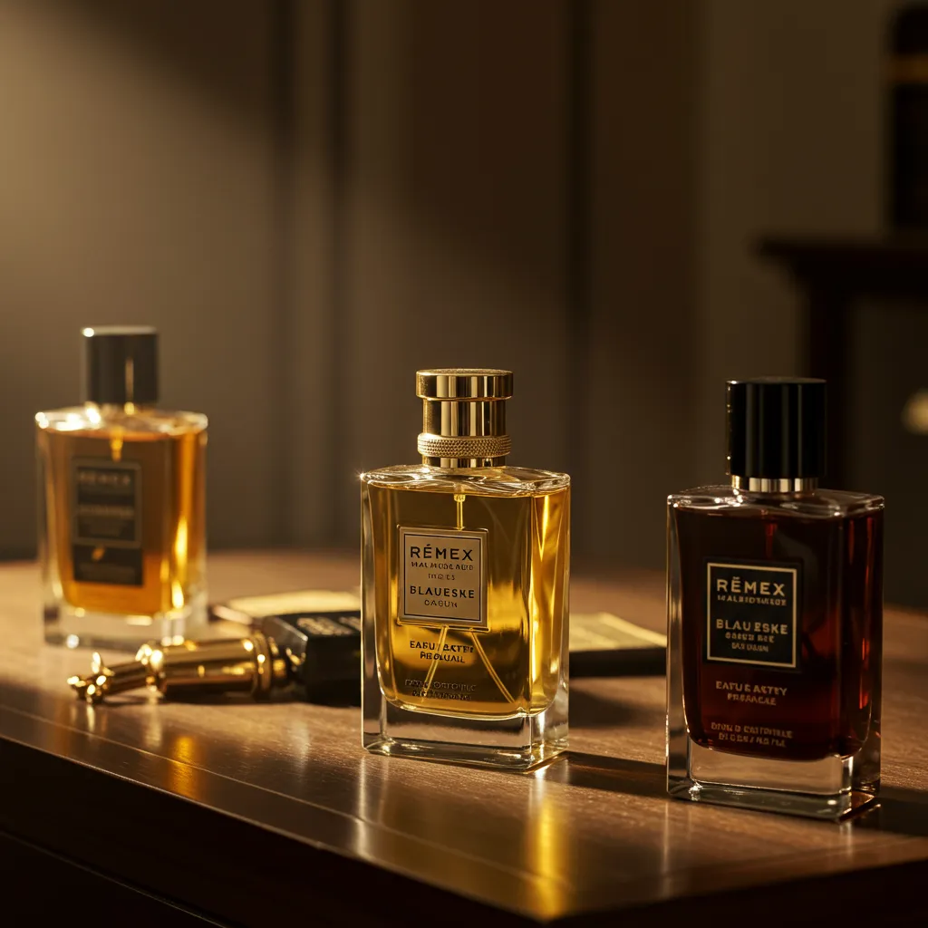 Mise en scène lifestyle de flacons de parfum Gentleman Givenchy dans un environnement haut de gamme