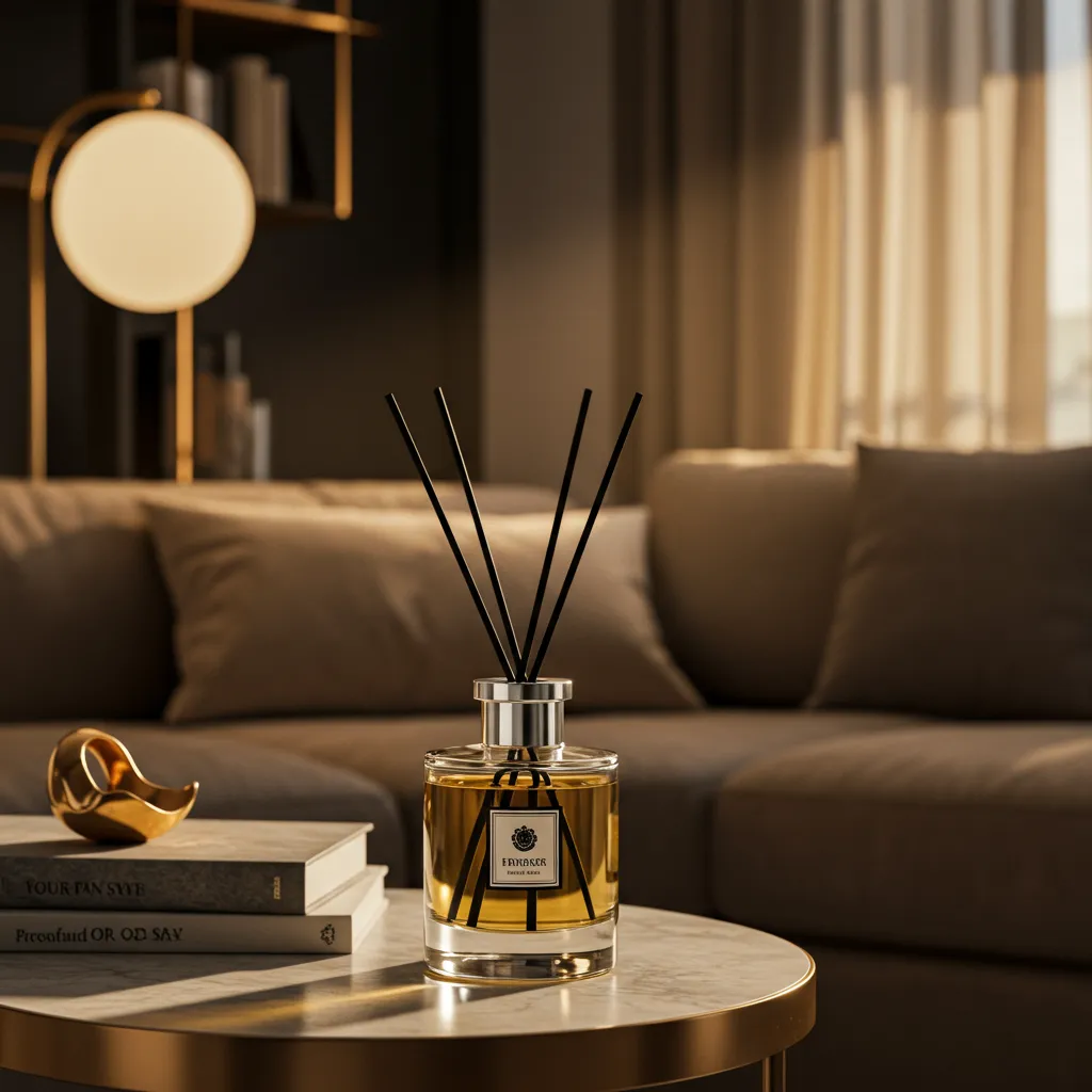 Diffuseur de parfum haut de gamme intégré dans un intérieur contemporain élégant