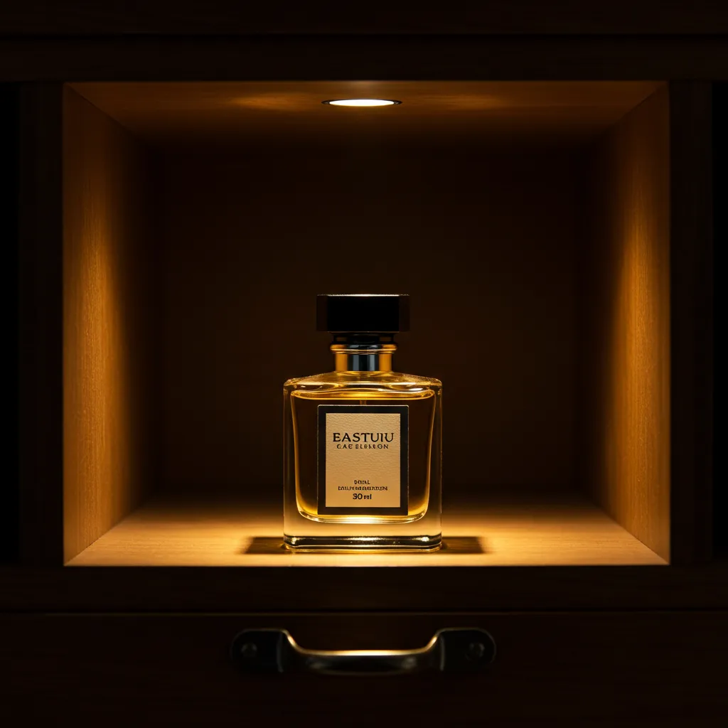 Flacon de parfum 30ml stocké dans un endroit frais et sombre pour une conservation optimale