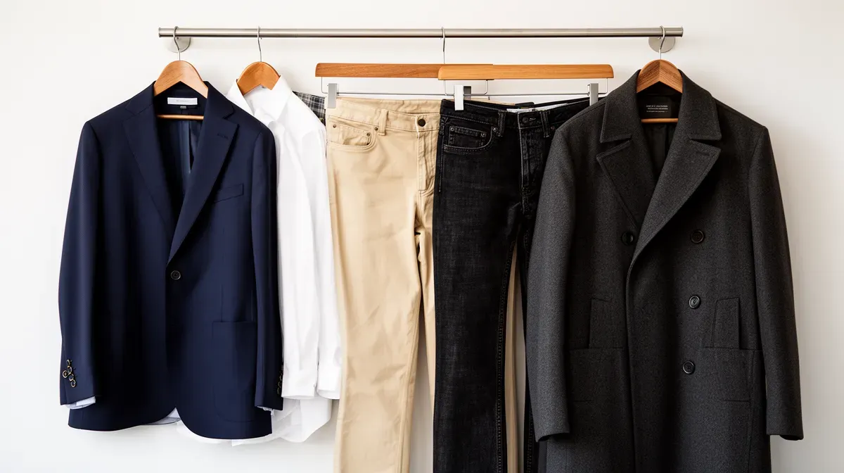 Cinq pièces maîtresses du vestiaire masculin : blazer, chemise, chino, jean, manteau