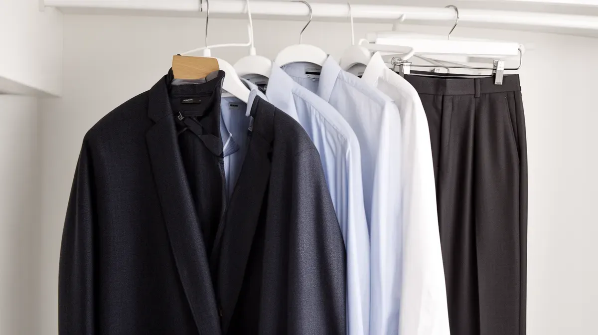 Garde-robe minimaliste et organisée pour homme de 40 ans