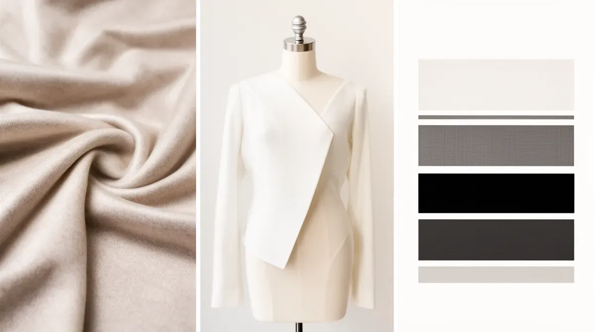 Illustration des trois règles d'or de la mode : qualité, coupe et couleurs neutres